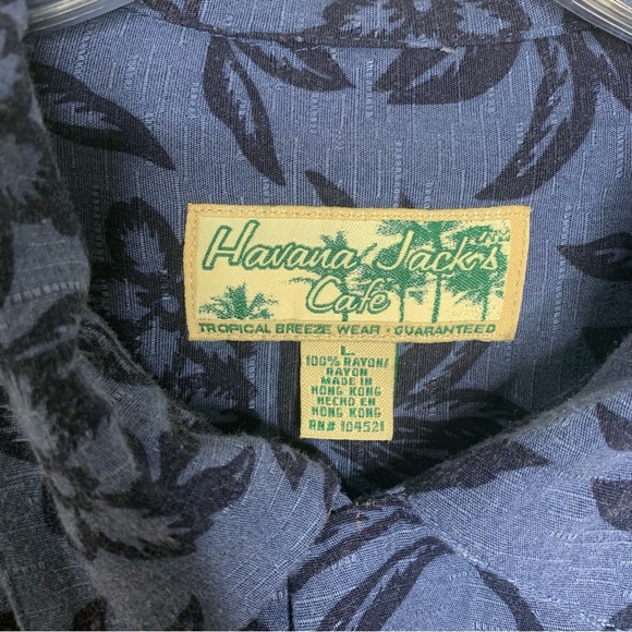 Havana Jack’s Cafe Tropical Hawaiian Button Down Shirt - Picture 6 of 6